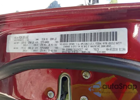 2016 Ram 1500 Express z USA, uszkodzony, nr VIN 3C6RR6KT9GG245917